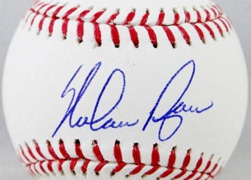 נולן ראיין חתם על טקסס ריינג'רס רולינגס רשמי ליגת המייג'ור הגדולה בייסבול MLB - בייסבול חתימה