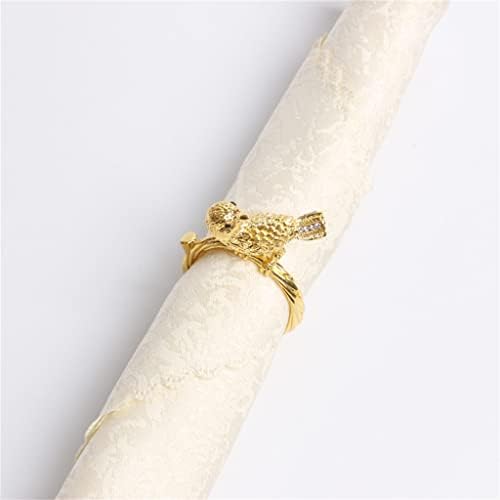 טבעת מפית של Llly 10 חתיכות מתכת מצופה ציפורים חדר מפיות מפיות אבזם מלון מפית טבעת מפית טבעת מפית