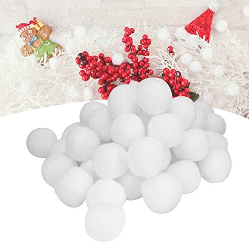 ג'יג'ו 50 יחידות 7 סמ חיקוי כדור שלג כדורים מזויפים לחג המולד צעצועים מקורה