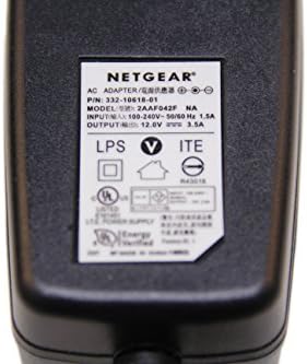 NetGear 12V 3.5a מתאם AC אספקת חשמל מטען מטען דגם 2AAF042F PN 332-10618-01 עבור נתב אלחוטי מודם DSL