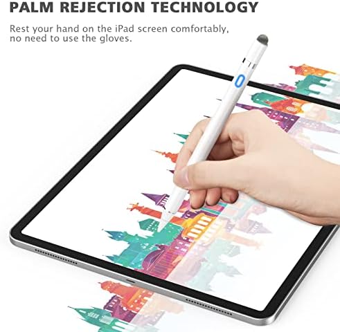 עט חרט היפסיניאלי התואם ל- Apple iPad 2018-2021, עיפרון עם דחיית דקל, רגיש להטיה, תואם לאייפד 9/8/7/6, אייפד אוויר 4/3, Pro 11, Pro 12.9