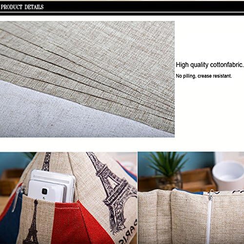 Olizee® Creative Linen כרית שקיות שעועית עמדת טבליות, קוראים אלקטרוניים וספרים יוניון ג'ק