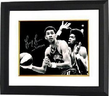 ג'ורג 'גרווין חתום על וירג'יניה סקווירס ABA 16x20 וינטג' B&W מסגור מותאם אישית עם איסמן insc - תמונות NBA עם חתימה