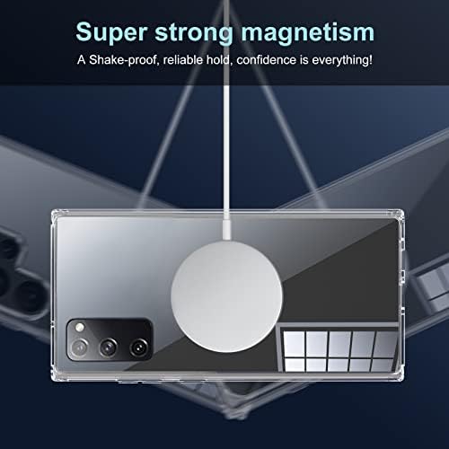Fanbiya לגלקסי S20 Fe מגנטית מקרה 5G תואם למטען Magsafe Crystal Ultra Slim Fit Gumper חסין הלם 360 ° הגנה על גוף מלא עם כיסוי כרית אוויר