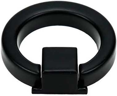 טבעת LC ​​Lictop ידיות משיכה מט שחור שחור עגול ידית חור יחיד למגירת מטבח