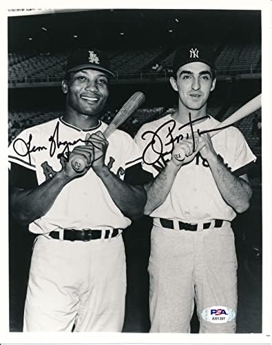ליאון וגנר/ג'ו פפיטון חותם כפול/חתימה 8x10 B/W תמונה PSA/DNA 159647 - תמונות MLB עם חתימה