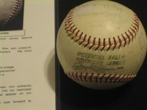 1968 צוות ינקיס חתם על חתימה וינטג 'קרונין בייסבול קוקס, JSA לבן - כדורי בייסבול עם חתימה