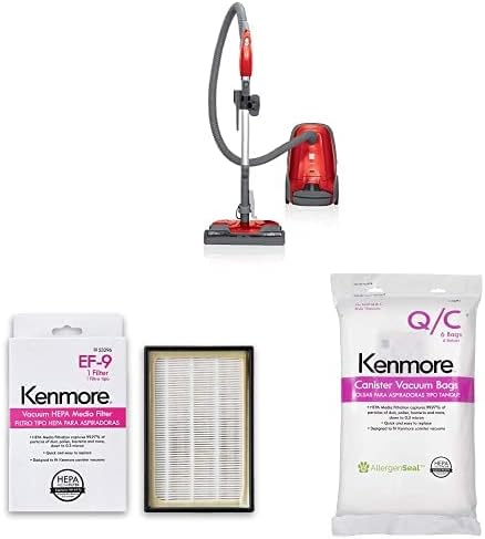Kenmore 81414 שואב אבק מקיון ידידותי לחיות מחמד עם שואב אבק עם 6 יחידות Hepa שקיות אבק וסינון 3 יחידות HEPA