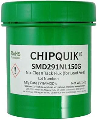 Chip Quik SMD291NL150G TACK FLUX NO NET SMD291NL ב- 150 GRAM JAR