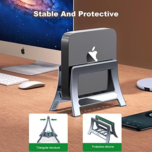 מעמד מחשב נייד אנכי של Xuenair, Mac Mini Stand Deskt Auto WATTORWTHOTH, מתאים לכל ספר MacBook/Mac Mini/Samsung/HP/Dell/Chrome ומחשבים