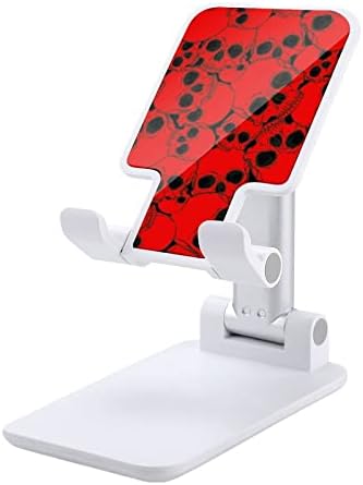 גולגולות אדומות טלפון סלולרי מתקפל עמדת עמידה עמידה מתכווננת גובה זווית גובה טלפון לשולחן העבודה