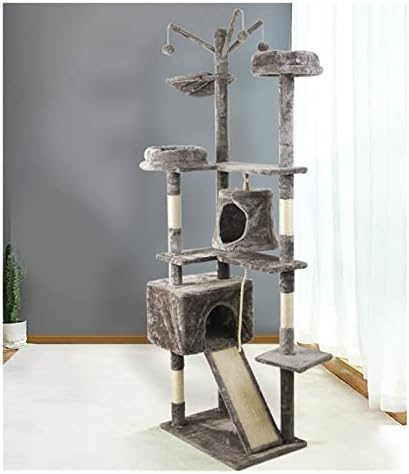 וונווון 190 סמ בית עץ חתול רב שכבתי עם מוטות נעימים מסגרת טיפוס חתול יציבה מגדל חתול סיסל מגרד