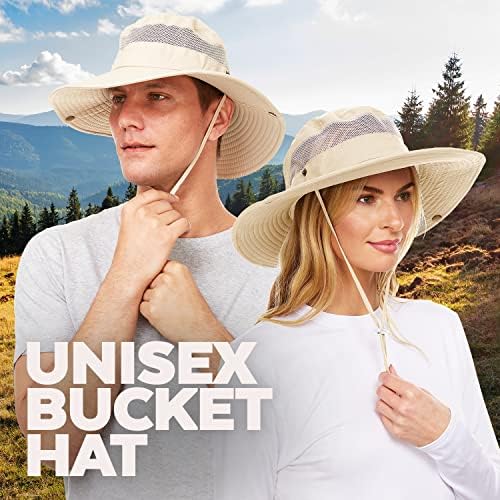 כובע שמש לגברים/נשים הגנה על UV רחב שוליים כובע בוני לטיולים בספארי דיג