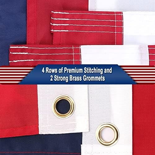 דגל אמריקאי 4x6 חיצה כבדה חיצונית - דגל פרימיום ארהב 4x6 ft - בארהב, דגלים אמריקאים עבור דגל 4x6 ארהב עם כוכבים רקומים יוקרתיים וגומרי