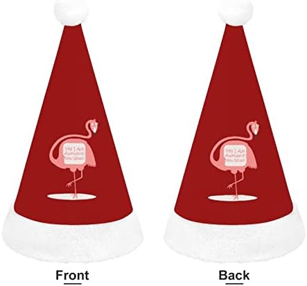 מצחיק מביך פלמינגו חג המולד כובע רך קטיפה סנטה כובע מצחיק כפה עבור חג המולד לשנה חדשה חגיגי מפלגה