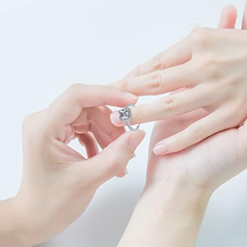 טבעות טבעות נשים טבעת יהלום מרובעת לנשים S925 טבעת אירוסין זירקון טבעות זוגיות לנשים טבעת חרדה להקת חתונה