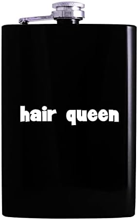 מלכת שיער - בקבוק שתיית אלכוהול היפ 8 אונקיות, שחור