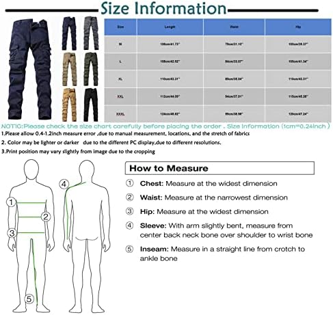 מכנסי מטען כשירים מכנסיים כשירים לגברים, מכנסי טיול חיצוניים מכנסיים לחימה כותנה מכנסיים