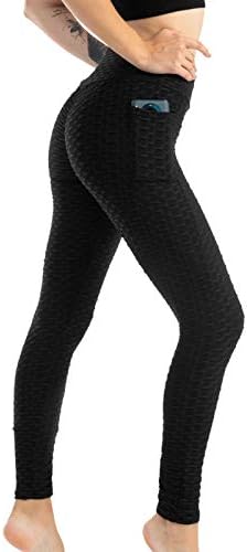 מכנסי יוגה עם כיסים לנשים מכנסי טרנינג מותניים גבוהים גרביונים מזדמנים חותלות רגילות נמתחות גוף יוגה יוגה