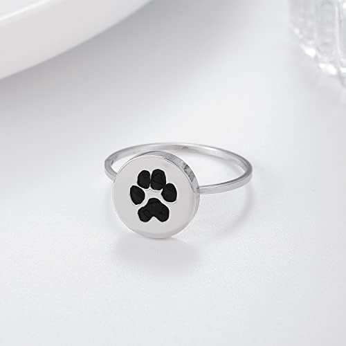 לונגליטר כלב טבעת אישית מותאם אישית הדפסת שרשרת לחיות מחמד שרשרת בזיכרון של כלב מחמד זיכרון תכשיטי זיכרון תכשיטי טבעת לחיות מחמד