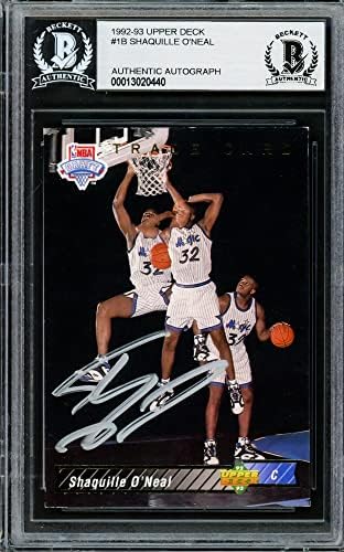 שאקיל שאק אוניל חתימה 1992-93 כרטיס סיפון עליון 1B אורלנדו מג'יק בקט באס 13020440 - כרטיסי חתימה בכדורסל
