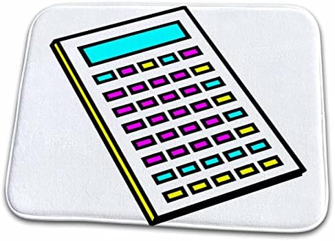 3drose CMYK מחשבון מתמטיקה חנון רטרו קריקטורה גרפית - מחצלות ייבוש כלים