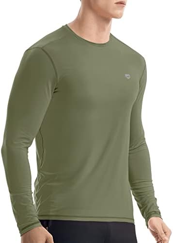 חולצת שכבות בסיס של Zengjo Mens חולצה שרוול ארוך רץ אתלטי מפעיל חולצות קלות