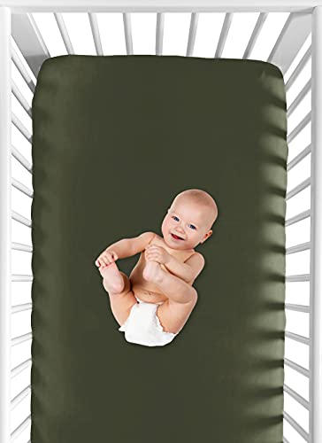 ג'וג'ו מתוק מעצב תינוק ירוק כהה מוצק או פעוט גיליון עריסה מצויד לקולקציית CAMO Woodland