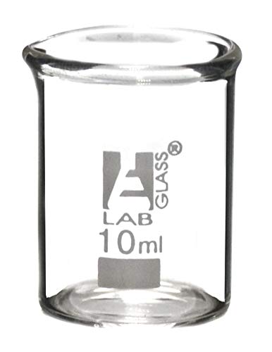 כוס, 10 מ ל-סגנון גריפין, צורה נמוכה עם זרבובית-ללא תואר-בורוסיליקט 3.3 זכוכית-מעבדות אייסקו