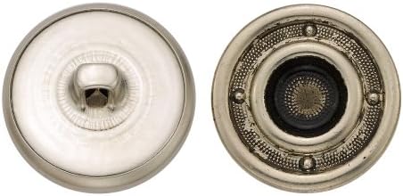 מוצרי מתכת C&C 5206 כפתור מתכת מודרני, גודל 36 ליין, ניקל עתיק, 36 חבילה