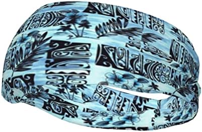 יוניסקס אימון צמידי הוואי היביסקוס כחול פרחוני רב תכליתי ספורט סרטי זיעת גברים של ביצועים סרט