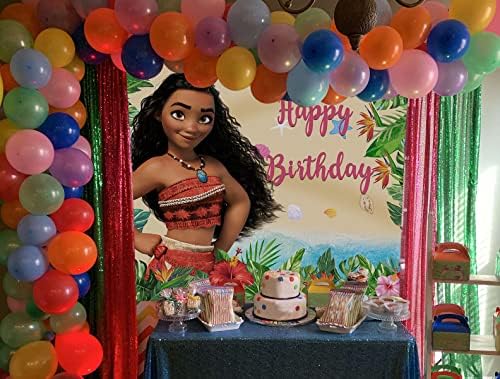 קריקטורה מואנה יום הולדת רקע מאווי קיץ חוף נסיכת בנות יום הולדת תמונה רקע תינוק מקלחת ספקי צד עוגת שולחן קישוט