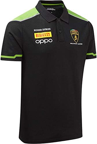 לחולצת פולו של Lamborghini Squadra Corse Team Polo שחור