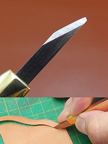 1 סכין פליז של מלאכת עור ערכה חותך חותך שטוח סכין חיוני