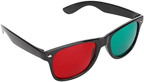 משקפיים ירוקים אדומים, משקפי אימון ניידים משקפי עיוורון בצבע ירוק אדום צבע משקפיים עיוורות תיקון תיקון מכשיר אימוני עיניים ירוק אדום לאמבליופיה