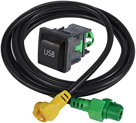 פלסטיק שחור + שקע מתג מכוניות USB מתכת + כבל עבור RCD510 RCD310