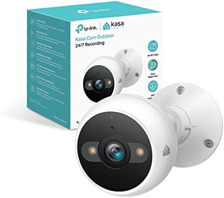 KASA 4MP 2K מצלמת אבטחה חיצונית ו- D מצלמת אבטחה פאן/הטיה, חיישן סטארלייט ותקע HS103P4, יציאת Wi-Fi של הבית החכם התואם לאלכסה, הד, 4-פאק,