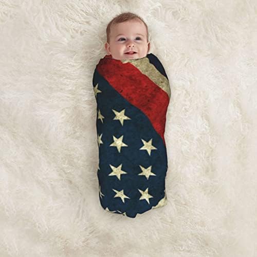 דגלים אמריקאים ובריטיים שמיכת תינוק מקבלת שמיכה עבור עגלת פעוטון לכיסוי יילוד של תינוקות.