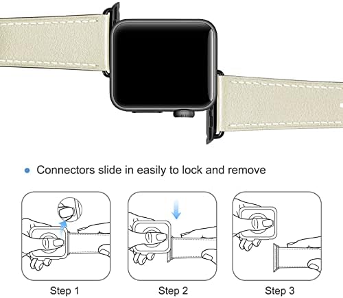 רצועת שעון עור תואמת ל- Apple Watch SE 45 ממ 44 ממ 42 ממ 41 ממ 40 ממ 38 ממ, רצועות כף יד מקוריות נשים נשים רצועת החלפה לסדרה IWatch 7