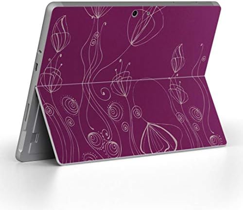 כיסוי מדבקות Igsticker עבור Microsoft Surface Go/Go 2 אולטרה דק מגן מדבקת גוף עורות 002048 קמח פרחים סגול