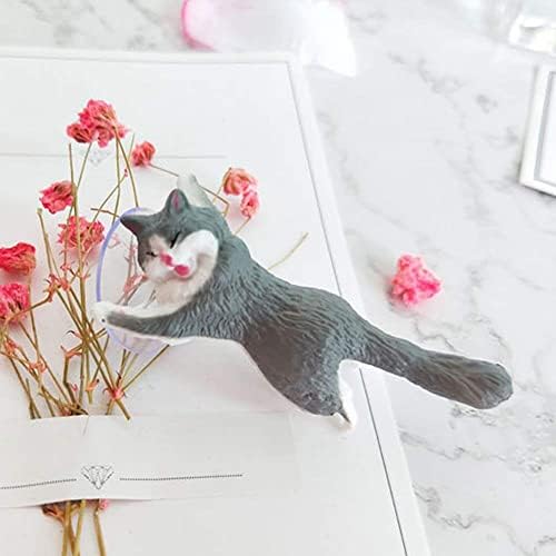 טבלאות חתול מצוירות מחזיק טלפון סלולרי כוס יניקה כוס שולחן עבודה אוניברסלי הר פראייר חתול ג'ונג'ון טלפון סלולרי צעצוע יצירתי מתנה- אפור