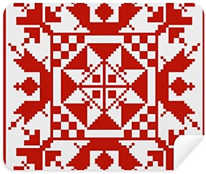 פסיפס רוסיה סגנון אדום מרקם ניקוי בד מסך מנקה 2 יחידות זמש בד