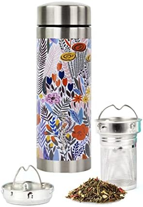 יוקו מעצב קיר כפול מבודד מפלדת אל חלד קומקום BPA בקבוק מים לשימוש חוזר לתה, ספורט, ילדים, משרד, נסיעות, 350 מל