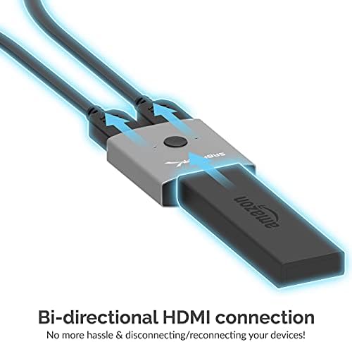 SABRENT 2-PORT 4K 4K כפול מתג שיתוף HDMI + מתג שיתוף USB 2.0 עבור מחשבים מרובים ומדדי LED של ציוד היקפי