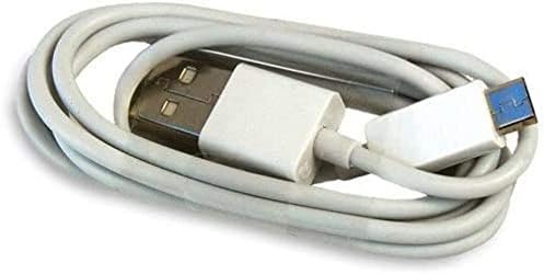 כבל טעינה של HQRP USB עבור Barnes & Noble Nook Touch פשוט/nook מגע פשוט עם קורא ספרים אלקטרוני של Glowlight, USB ל- Micro USB Coaster