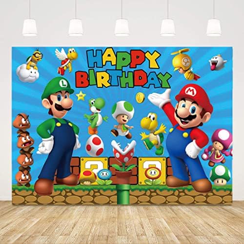 צ ' אונגדה 8 * 6 רגל סופר מריו זהב מטבע משחק וידאו יום הולדת שמח נושא צילום תפאורות ילדי בני מסיבת יום הולדת תמונה רקעים