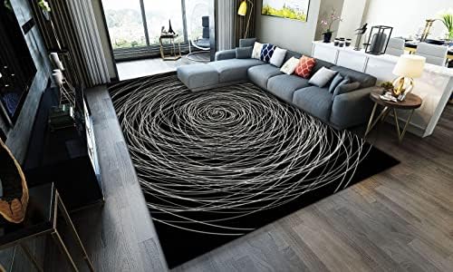 פולדה שחור גיאומטרי סגנון סלון חדר שינה כניסת שטיח אמבטיה מחצלת מלא אנטי להחליק מחצלת
