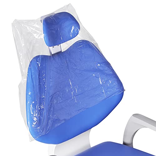 225 יחידות שיניים חצי כיסא כיסוי חד פעמי שיניים כיסא משענת ראש כיסוי 27.5 איקס 24 , עמיד למים רופא שיניים חצי כיסא מגיני פלסטיק קעקוע