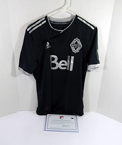 2019 Vancouver Whitecaps FC Brett Levis 46 משחק השתמש בג'רזי שחור חתום M 9 - גופיות כדורגל עם חתימה