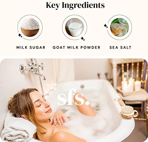 אמבט חלב עם חלב עיזים, ויטמינים, מינרלים וחומצה לקטית לעור רך